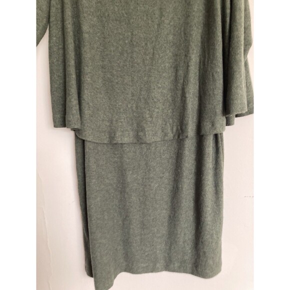 NEW Nally & Millie Soft Layered Dress XL Long Sleeve Dark Forest Green - Picture 8 of 9